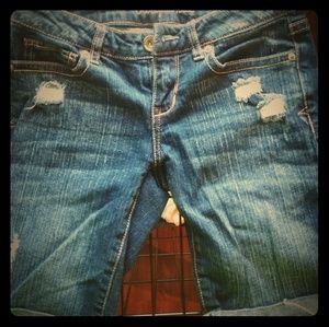 Distressed Bermuda Shorts